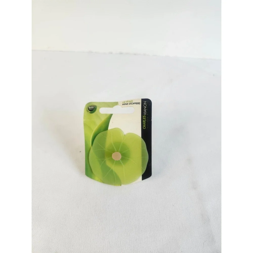 Charles Viancin Lilypad Wine Stopper Green Silicone Bottle Plug BPA Free #1049